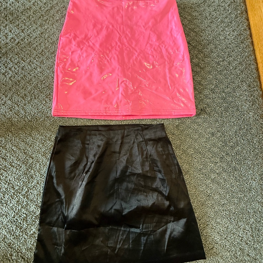 SHEIN Pink and Black Mini Pencil Skirt Set for Night Out